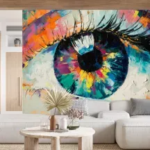 Papier Peint Panoramique Œil Peinture Art