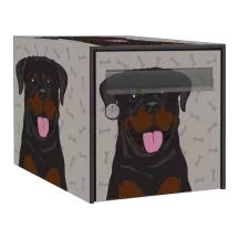 Sticker boîte aux lettres personnalisé Rottweiler 2