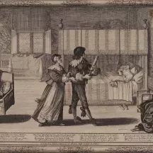 Affiche personnalisée Estampe 19e siècle Abraham Bosse - J'ai la siringue en main