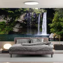 Papier Peint Panoramique Cascade Fôret
