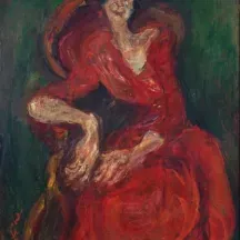 Affiche personnalisée Peinture 20e siècle Chaim Soutine - La femme en rouge
