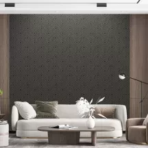 Papier Peint Tapis Géometrique gris