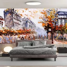 Papier Peint Panoramique Paris Peinture à l'huile