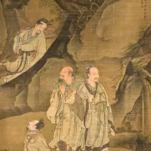 Affiche personnalisée Peinture 16e siècle Gu Gao - Immortels