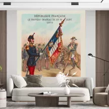 Papier Peint Panoramique Estampe 19e siècle Henri - République Française