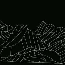 Affiche personnalisée Montagne Géométrique Blanc