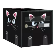 Sticker boîte aux lettres personnalisé Chat noir