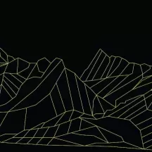 Affiche personnalisée Montagne Géométrique Or