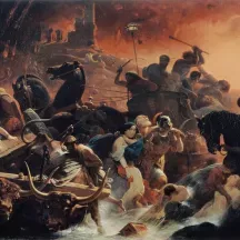 Affiche personnalisée Peinture 19e siècle Frédéric-Henri Schopin - Les Derniers jours de Pompéi