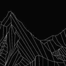 Affiche personnalisée Montagne Géométrique Blanc 2