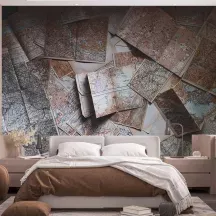 Papier Peint Panoramique Carte Map