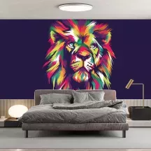 Papier Peint Panoramique Lion Art