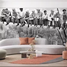 Papier Peint Panoramique Lunch at Top of a Skyscraper