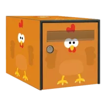 Sticker boîte aux lettres personnalisé Poule 2