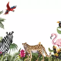 Affiche personnalisée Jungle Animaux 2