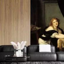 Papier Peint Panoramique Peinture 18e siècle Jean-Baptiste Greuze - La Prière du matin