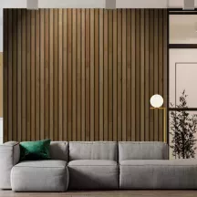 Papier Peint Tasseau de bois trompe l'oeil