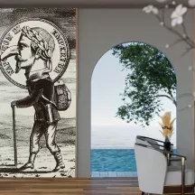 Papier Peint Panoramique Estampe 19e siècle - Cinq milliards derrière lui passent en Prusse