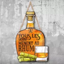 Plaque murale personnalisée Rhum – déco humour avec photo