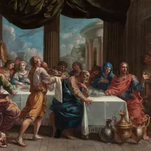 Affiche personnalisée Peinture 17e siècle Charles Poerson - Les Noces de Cana