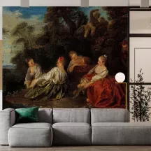 Papier Peint Panoramique Peinture 18e siècle Jean-Baptiste Pater - Les Plaisirs du bain