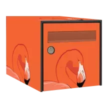 Sticker boîte aux lettres personnalisé Flamant rose 3