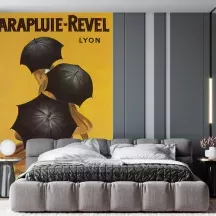 Papier Peint Panoramique Peinture 19e siècle Publicité - Parapluie-Revel