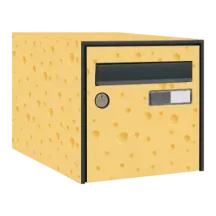 Sticker boîte aux lettres personnalisé gruyère fromage