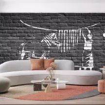 Papier Peint Panoramique Banksy - Zèbre Washing