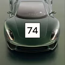 Sticker numéro de course carré personnalisé en couleur – Modèle Type 1