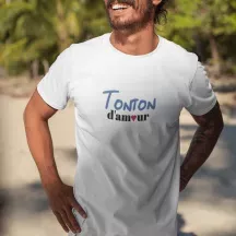 T-shirt homme 100% coton bio - famille - "tonton d'amour"