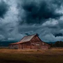 Affiche personnalisée Grange Abandonnée