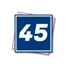 Plaque numéro de rue carrée personnalisée type 2 - 10x10 cm