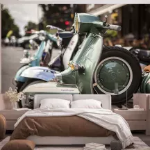 Papier Peint Panoramique Scooter Vintage