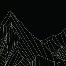 Affiche personnalisée Montagne Géométrique Or 2