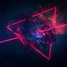 Affiche personnalisée Galaxie Neon