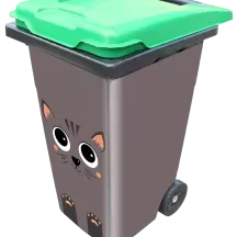 Sticker poubelle personnalisée Chat 2