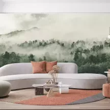 Papier Peint Panoramique Forêt Brumeuse