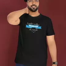 T-shirt homme 100% coton bio - cadeau - "Certifié meilleur parrain du monde"