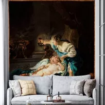 Papier Peint Panoramique Peinture 18e siècle François Boucher - Psyché et l'Amour