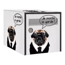 Sticker boîte aux lettres personnalisé Chien Rigolo