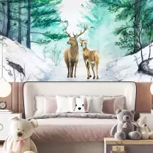 Papier Peint Panoramique Animaux Forêt 2