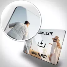 Plaque de porte personnalisée avec photo famille horizontale