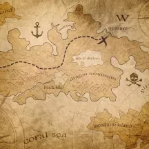 Affiche personnalisée Carte Pirate