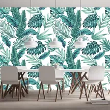 Papier Peint Panoramique Feuilles Tropical