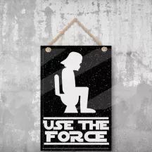 Plaque murale personnalisée Force – déco humour avec photo