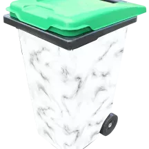 Sticker poubelle personnalisée marbre