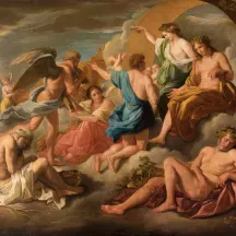 Affiche personnalisée Peinture 17e siècle Nicolas Poussin - Apollon accordant son char à Phaéton
