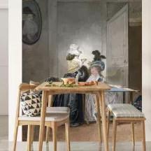 Papier Peint Panoramique Peinture 18e Jean-Baptiste Mallet - La Brodeuse