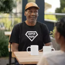 T-shirt homme 100% coton bio - Famille - "SUPER PAPA"
